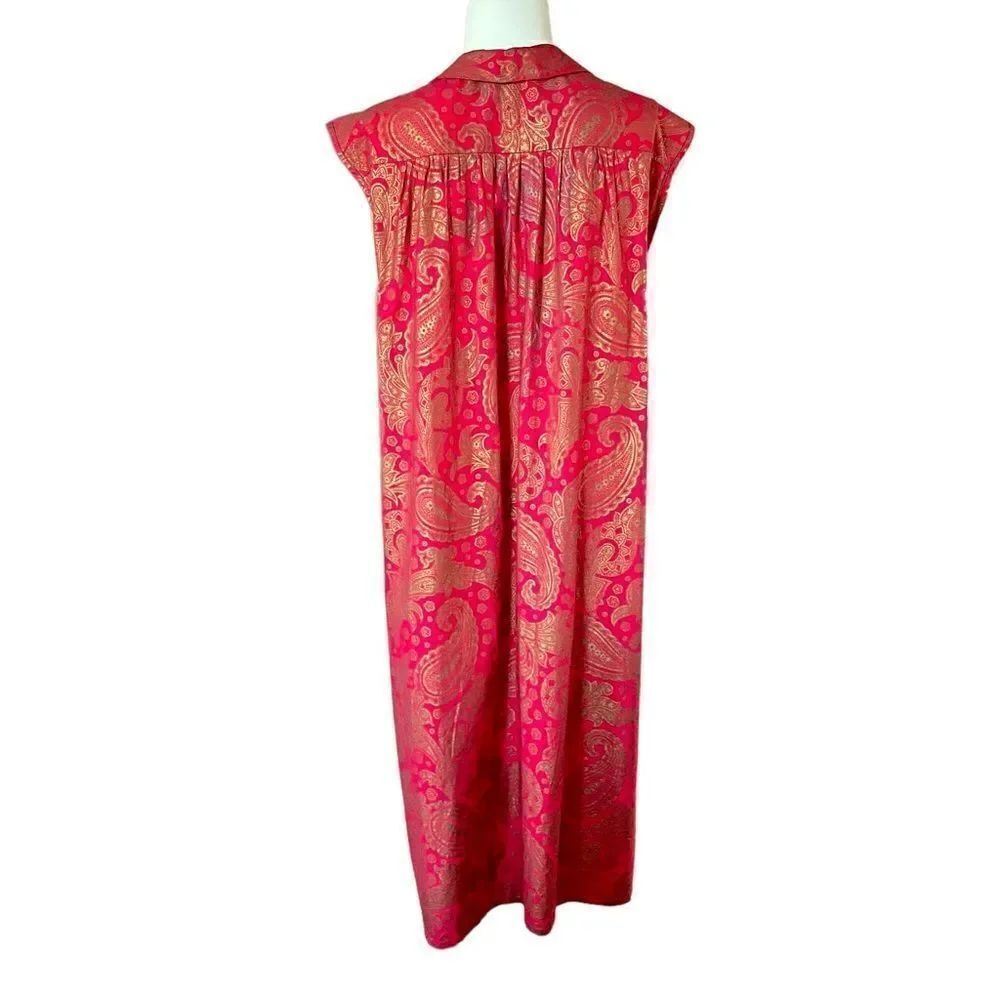 Vintage Sleeveless Button Front Shift Dress - Picture 5 of 6
